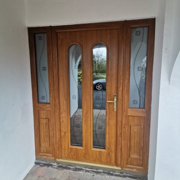Golden Oak Door with Side Lights | Ballymoney