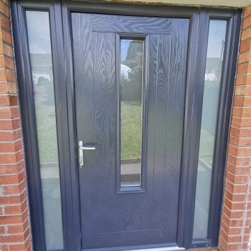 Coleraine | Augusta Contemporary Door with Side Lights | Anthracite Grey