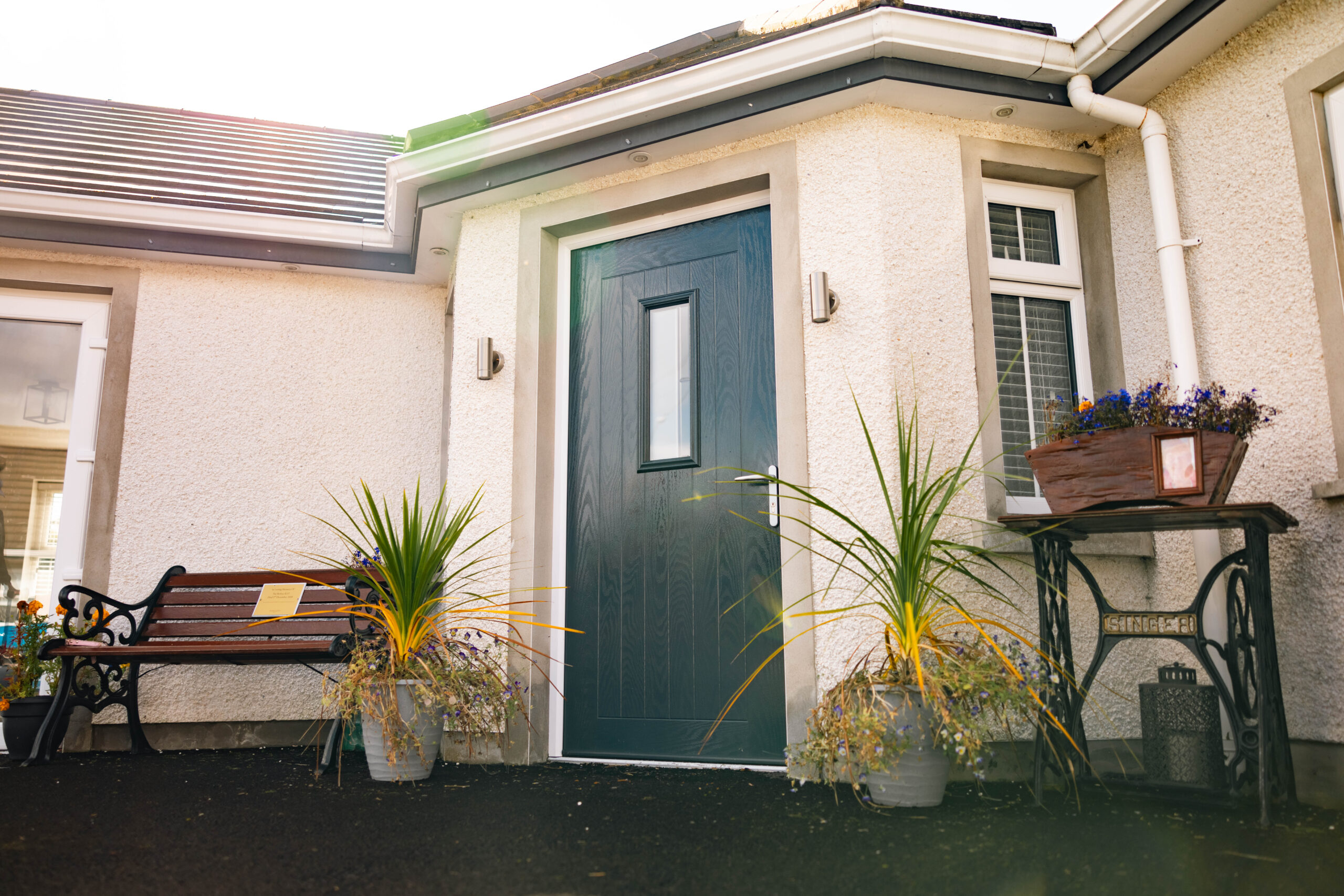 blue compostite door